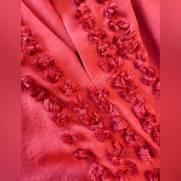 Le Troupe Elegant Cayenne Red Kimono Dress 2 - Picture 4 of 7